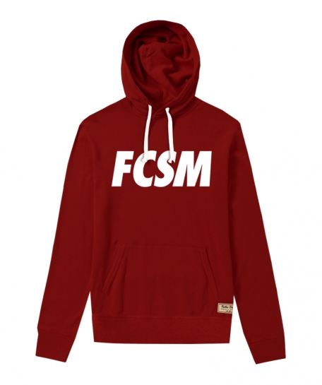 Толстовка FCSM бордовая женская-Красный-XS