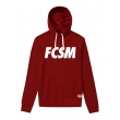 Толстовка FCSM бордовая женская-Красный-XS