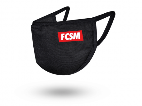 Маска защитная черная FCSM принт летняя детская-Черный-XS