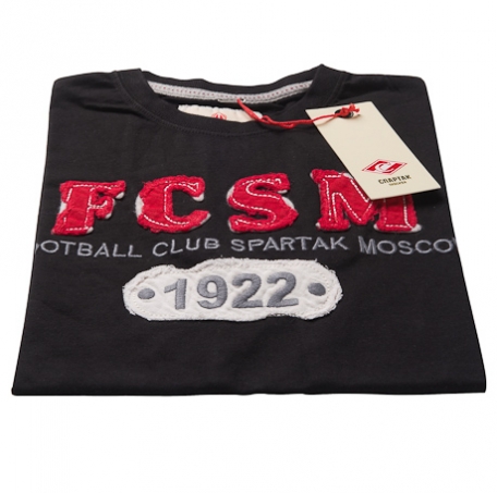 Футболка чёрная "FCSM 1922"-Черный-S-40ж