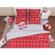 Комплект постельного белья Спартак ДНК red 2х спальное, нав. 50х70 см