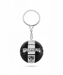 Брелок NBA баскетбольный мяч Spalding Brooklyn Nets