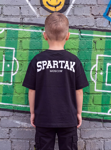 Футболка детская Spartak Moscow чёрная оверсайз