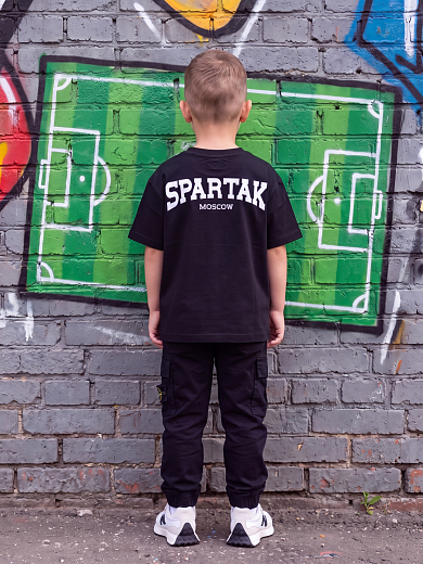 Футболка детская Spartak Moscow чёрная оверсайз