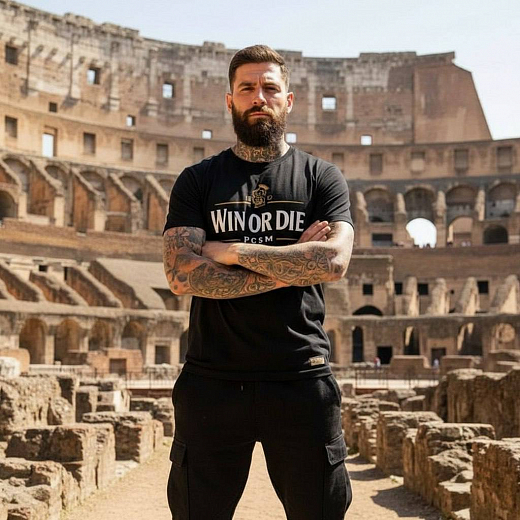 ФУТБОЛКА WIN OR DIE ЧЁРНАЯ
