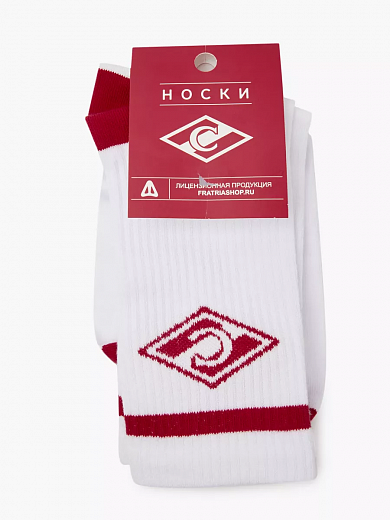 НОСКИ РОМБ КРАСНО-БЕЛЫЕ