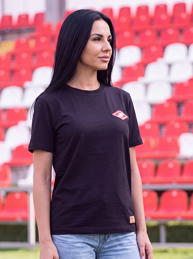 Футболка женская Spartak Moscow Ромб малый чёрная