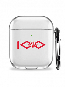 Силиконовый чехол для AirPods 1/2 С юбилеем, "Спартак"!