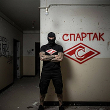 Футболка Спартак Ромб Чёрная