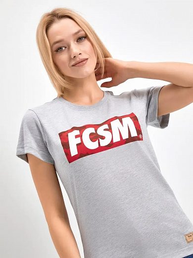 Футболка Спартак CAMO женская серая