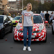 Футболка Спартак CAMO женская серая
