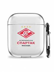 Силиконовый чехол для AirPods 1/2 Футбольная команда Спартак
