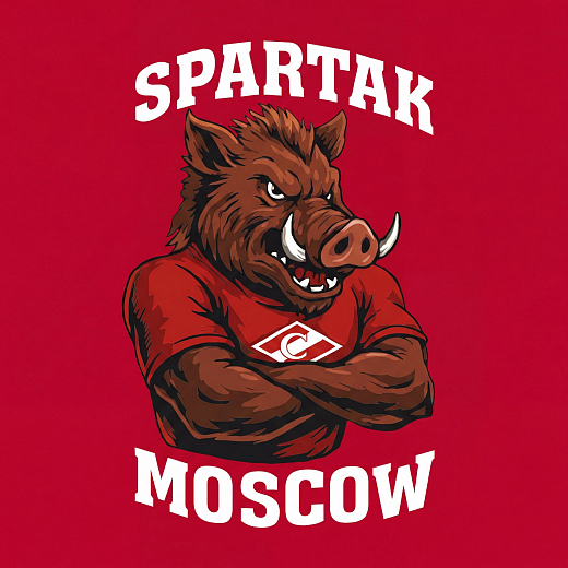 Футболка детская FCSM BOAR by FRATRIA красная оверсайз