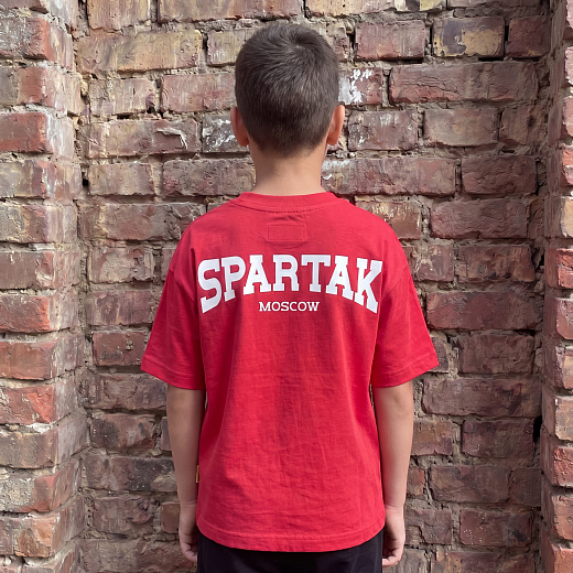 Футболка подростковая Spartak Moscow красная оверсайз