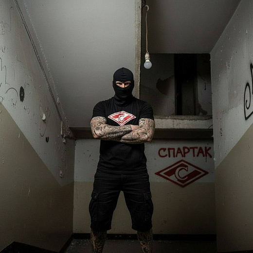 Футболка Спартак Ромб Чёрная