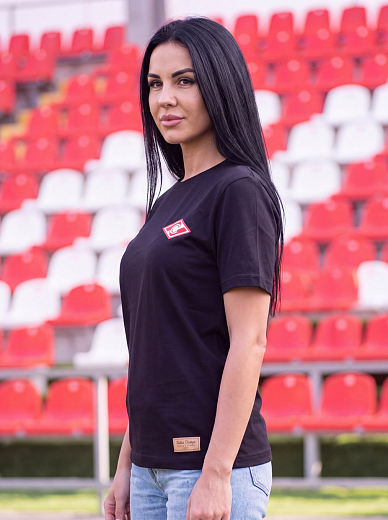 Футболка женская Spartak Moscow Ромб малый чёрная