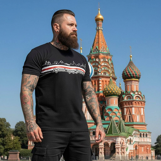 ФУТБОЛКА ЛУЧШИЙ ГОРОД ЗЕМЛИ ЧЕРНАЯ