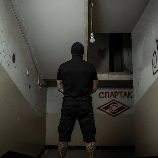 Футболка Спартак Ромб Чёрная