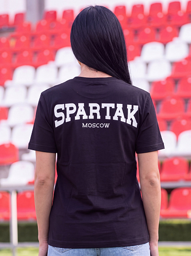 Футболка женская Spartak Moscow Ромб малый чёрная