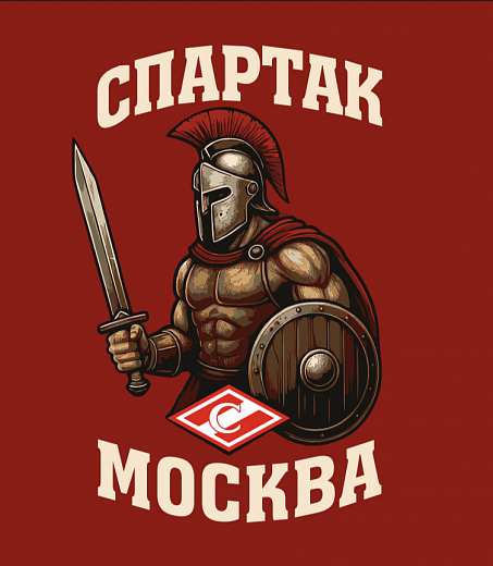 Футболка подростковая Гладиатор красная оверсайз