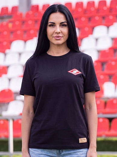 Футболка женская Spartak Moscow Ромб малый чёрная